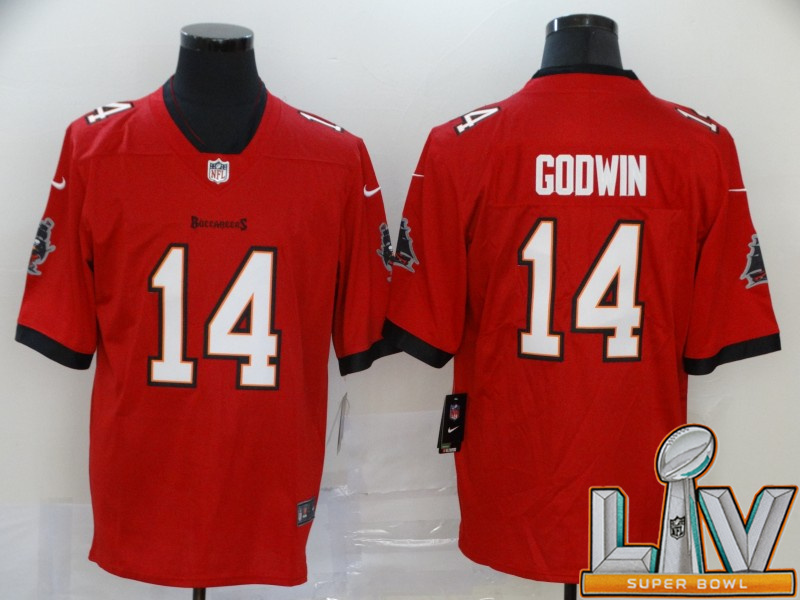 Super Bowl LV 2021 Men Tampa Bay Buccaneers #14 Godwin red New Nike Limited Vapor Untouchable NFL Jerseys->tampa bay buccaneers->NFL Jersey